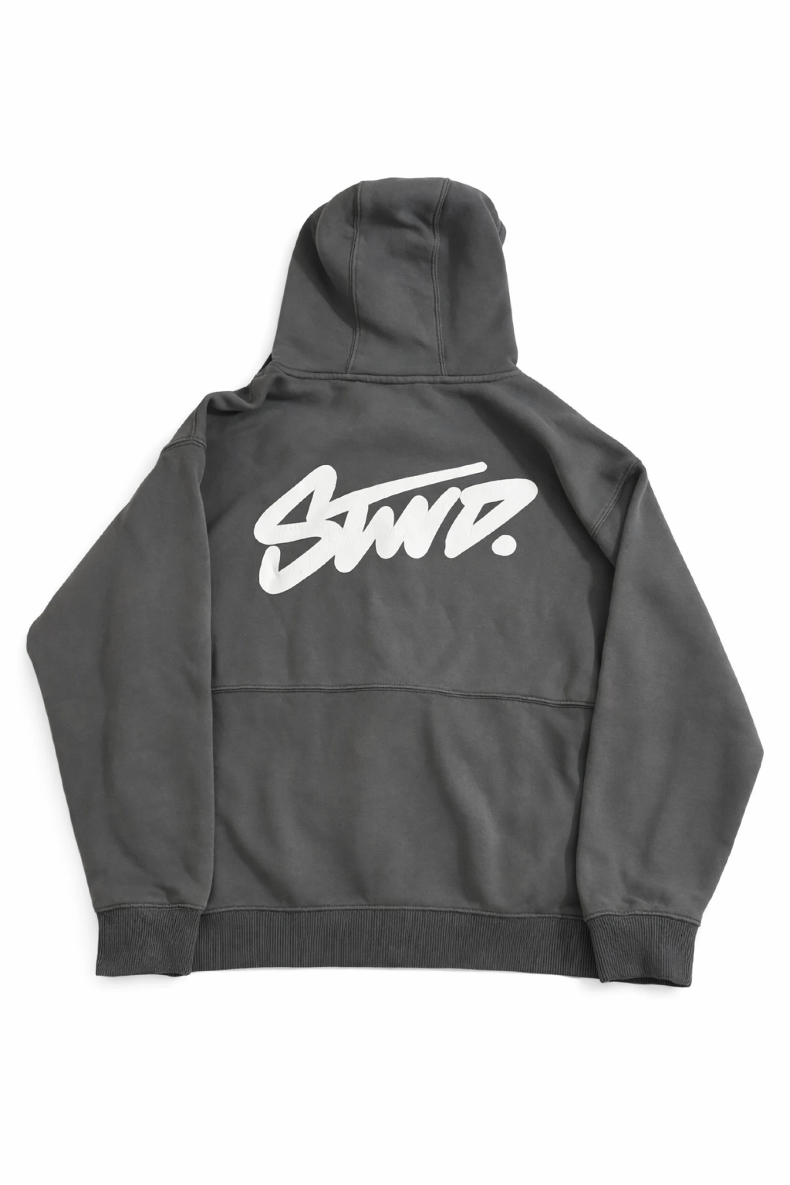 Pull&Bear sudadera STWD gris unisex talla L estilo streetwear logo grande